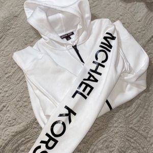 Michael Kors Zip Up Hoodie Michael Kors Logo Fleece Zip up hoodie